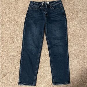 Dark Blue Straight Leg Women's Jeans